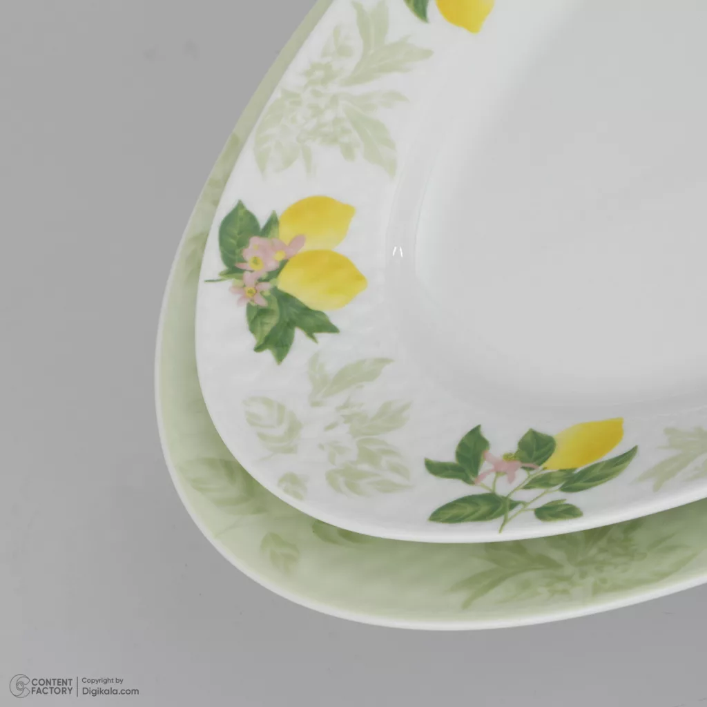 سرویس غذاخوری 28 پارچه چینی زرین ایران مدل رادیانس سیترونلا درجه یک