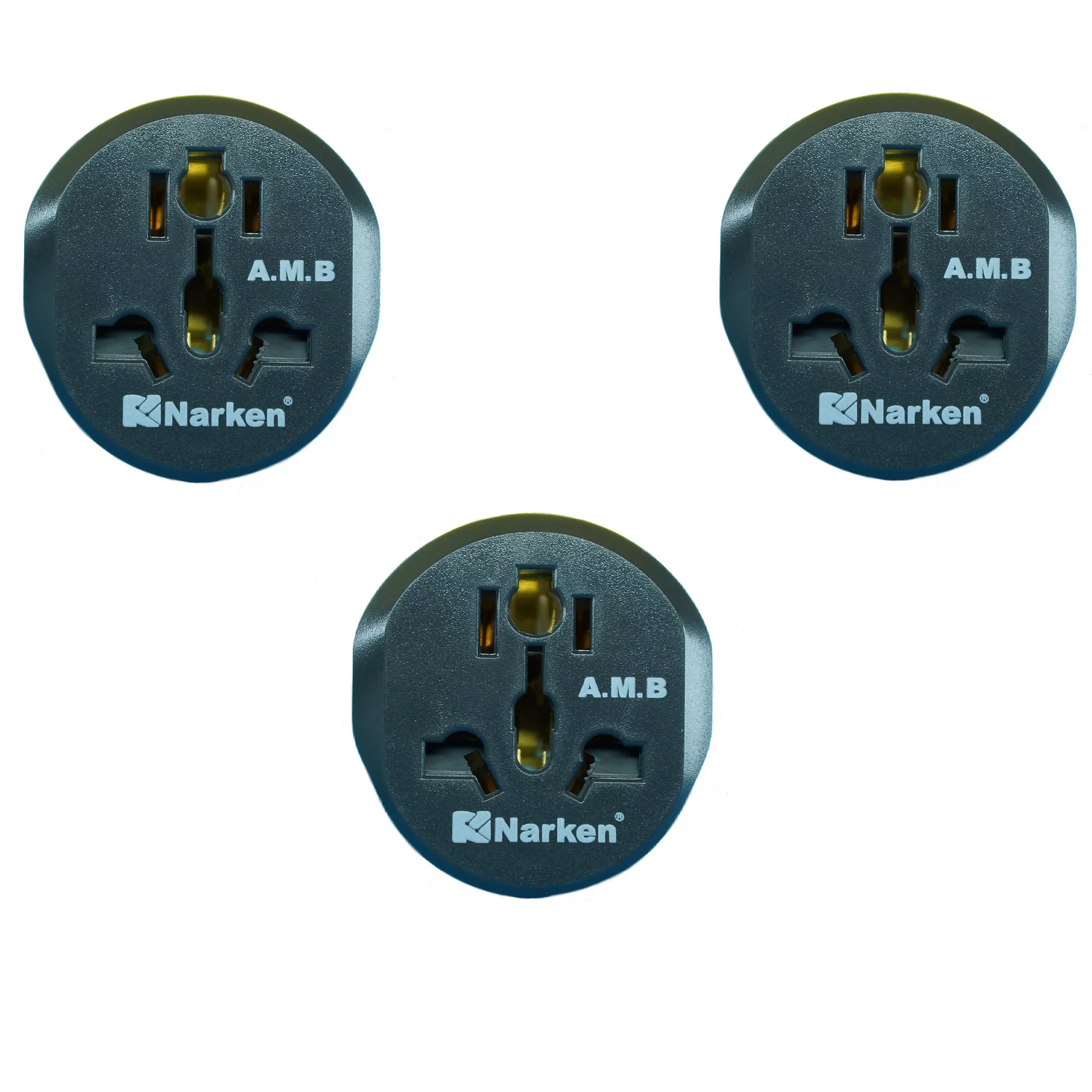 تبدیل دوشاخه برق نارکن مدل 3 به 2 توان بسته 3 عددی