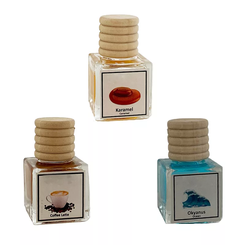خوشبوکننده خودرو مدل کارامل کافه لته اقیانوس حجم 10 میلی لیتر مجموعه 3 عددی