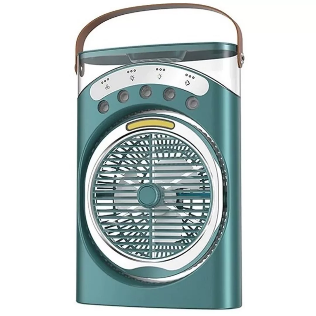 پنکه شارژی مدل مه پاش LED دار YT M 2052 ظرفیت 3600 میلی آمپر ساعت