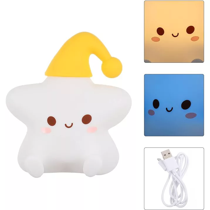 چراغ خواب اتاق کودک طرح ستاره کلاه دار