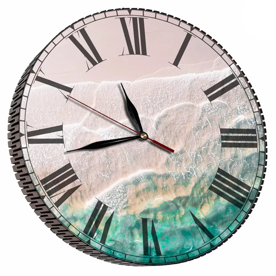 ساعت دیواری مدل موج در ساحل