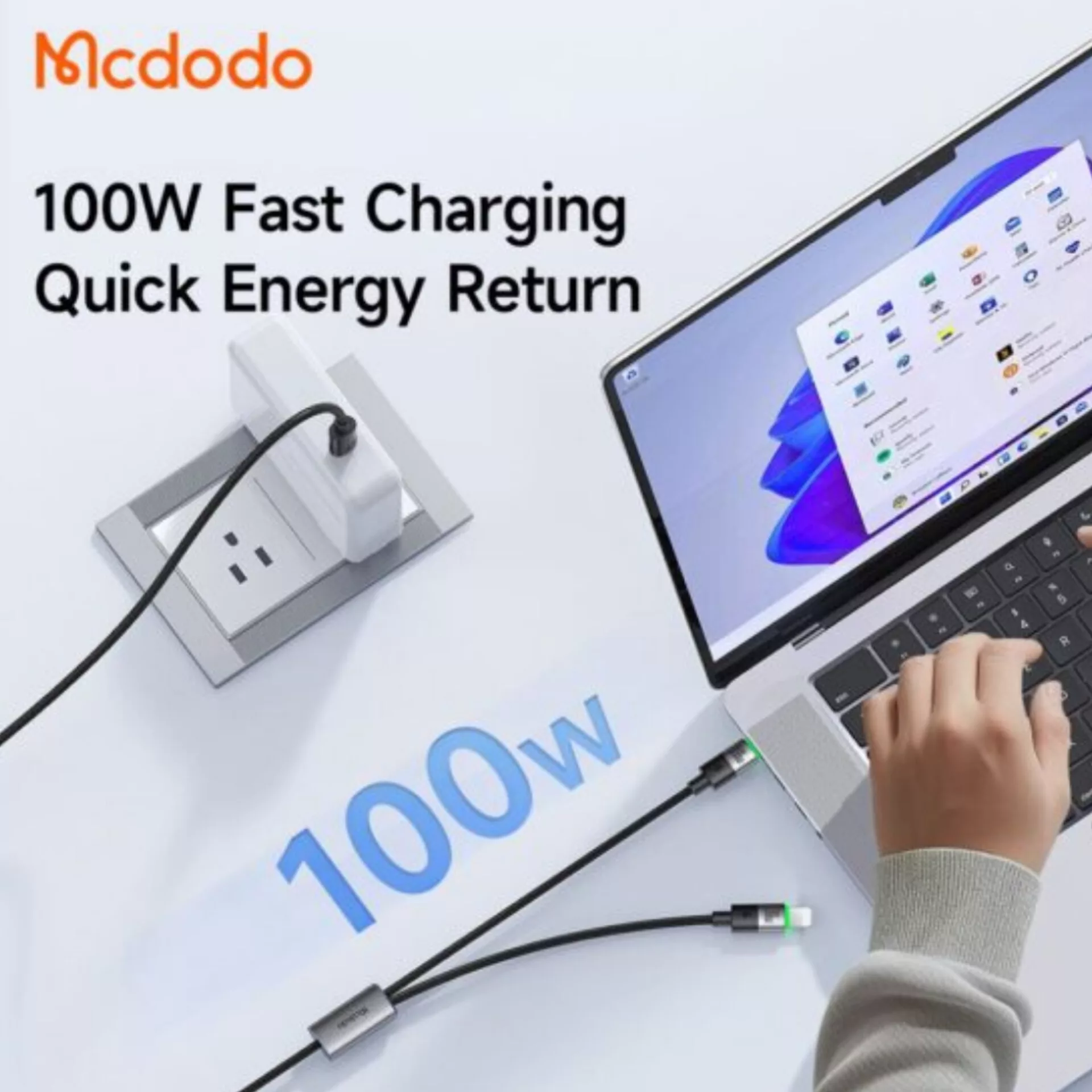 کابل تبدیل usb-cبه لایتنینگ /usb-c مک دودو مدل ca-6700 طول 1.5متر