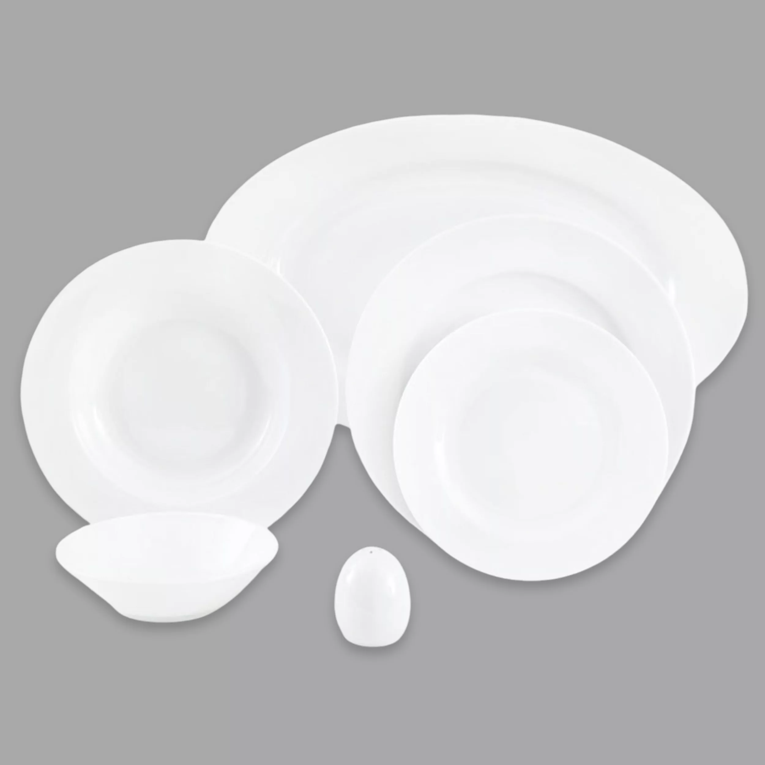 سرویس غذاخوری 28 پارچه 6 نفر چینی زرین ایران مدل White 2 سری ایتالیا اف درجه عالی