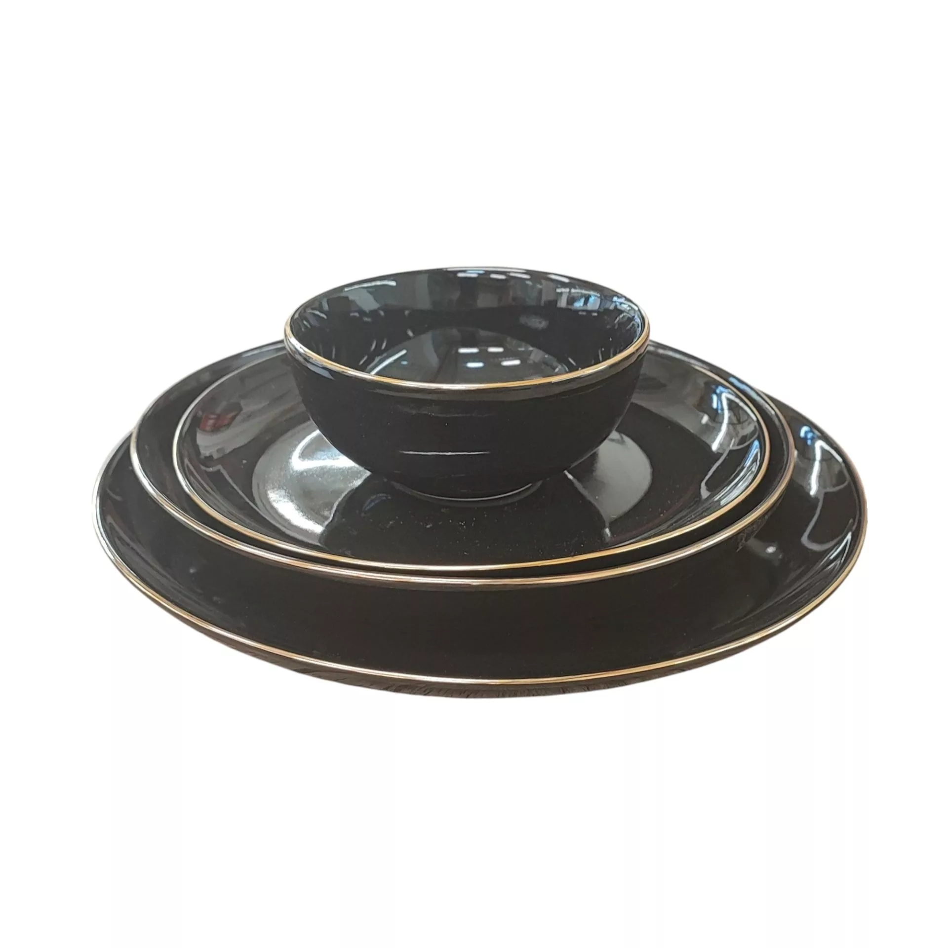 سرویس غذاخوری 4 پارچه مدل آیلین خط طلا کد 0084