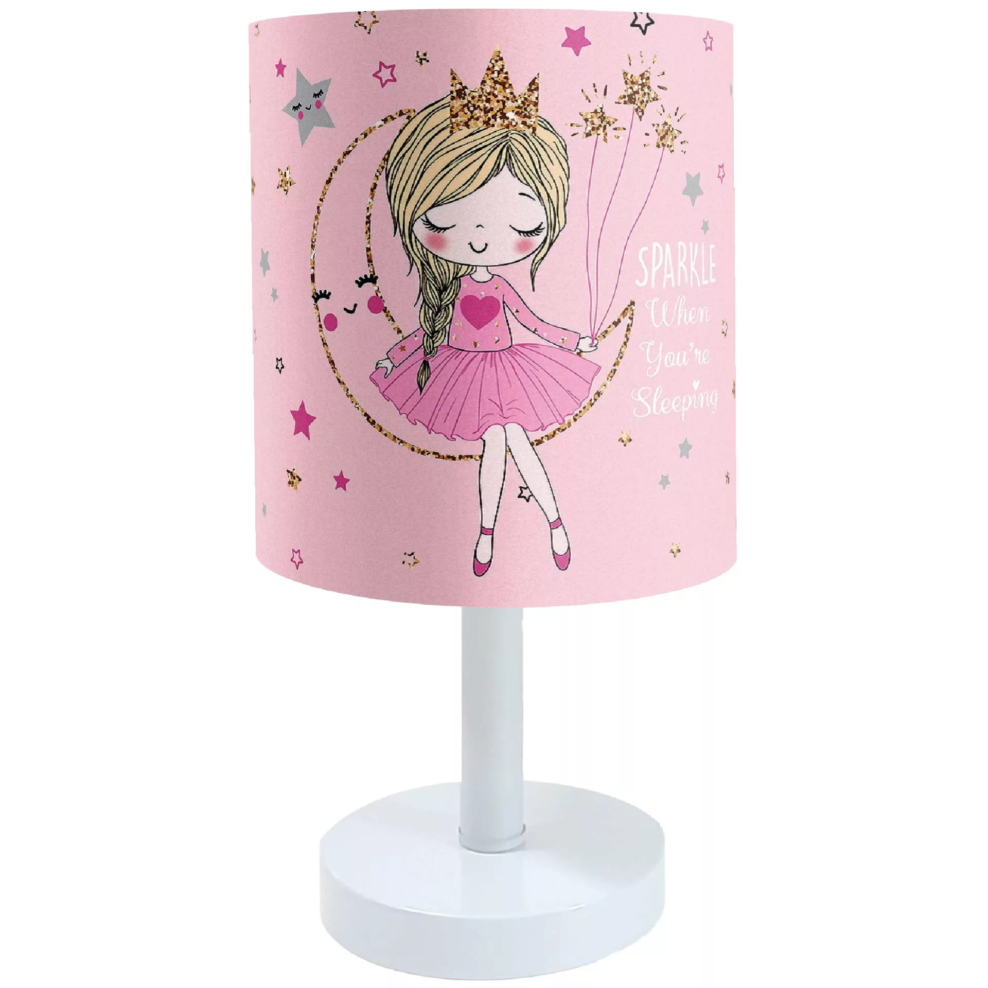 آباژور رومیزی کودک طرح دختر و ماه مدل BS-028