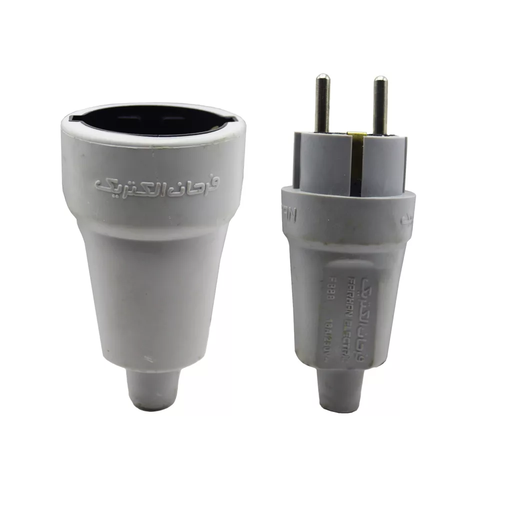 دوشاخه برق و مادگی فرحان الکتریک مدل YP-16A/250V