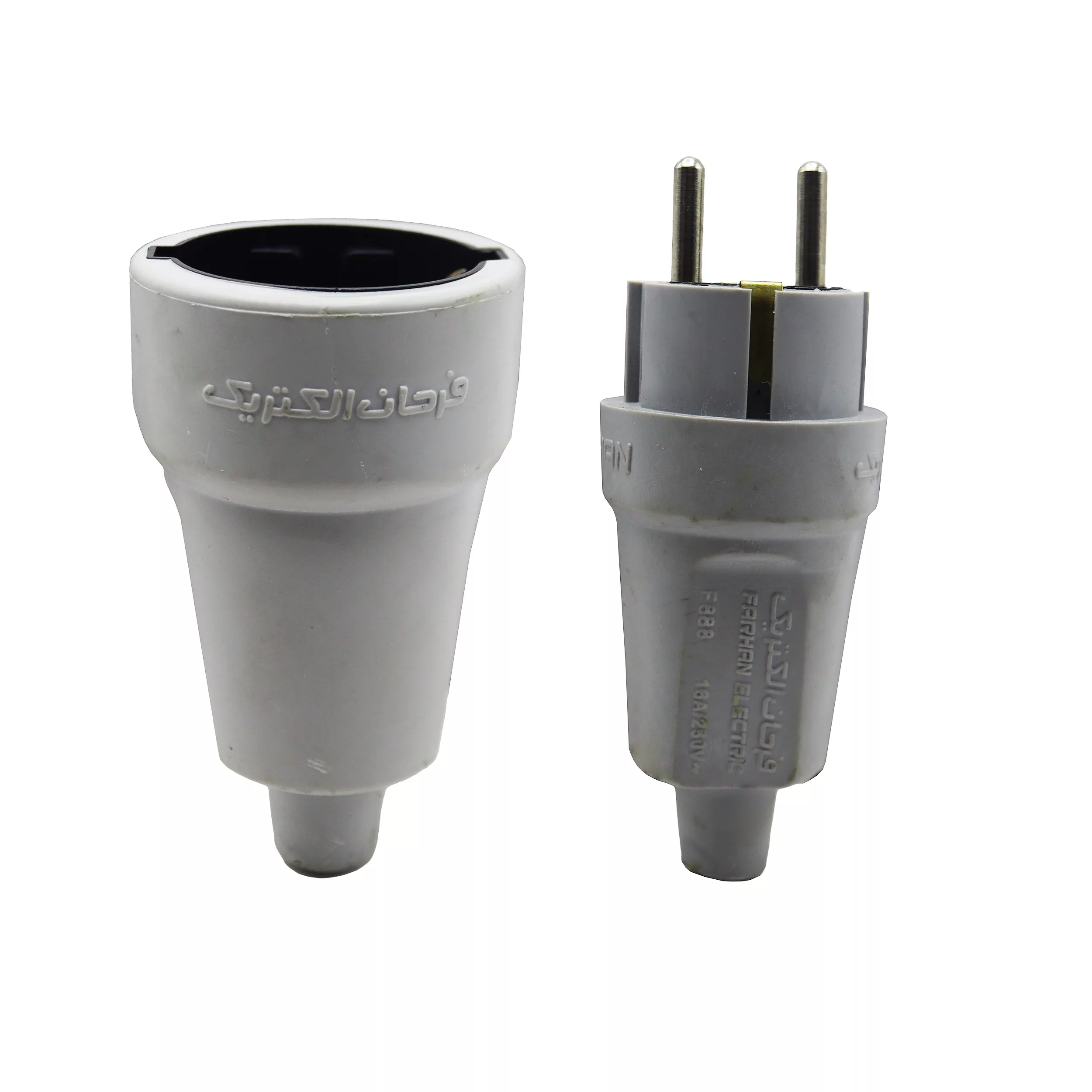 دوشاخه برق و مادگی فرحان الکتریک مدل YP-16A/250V