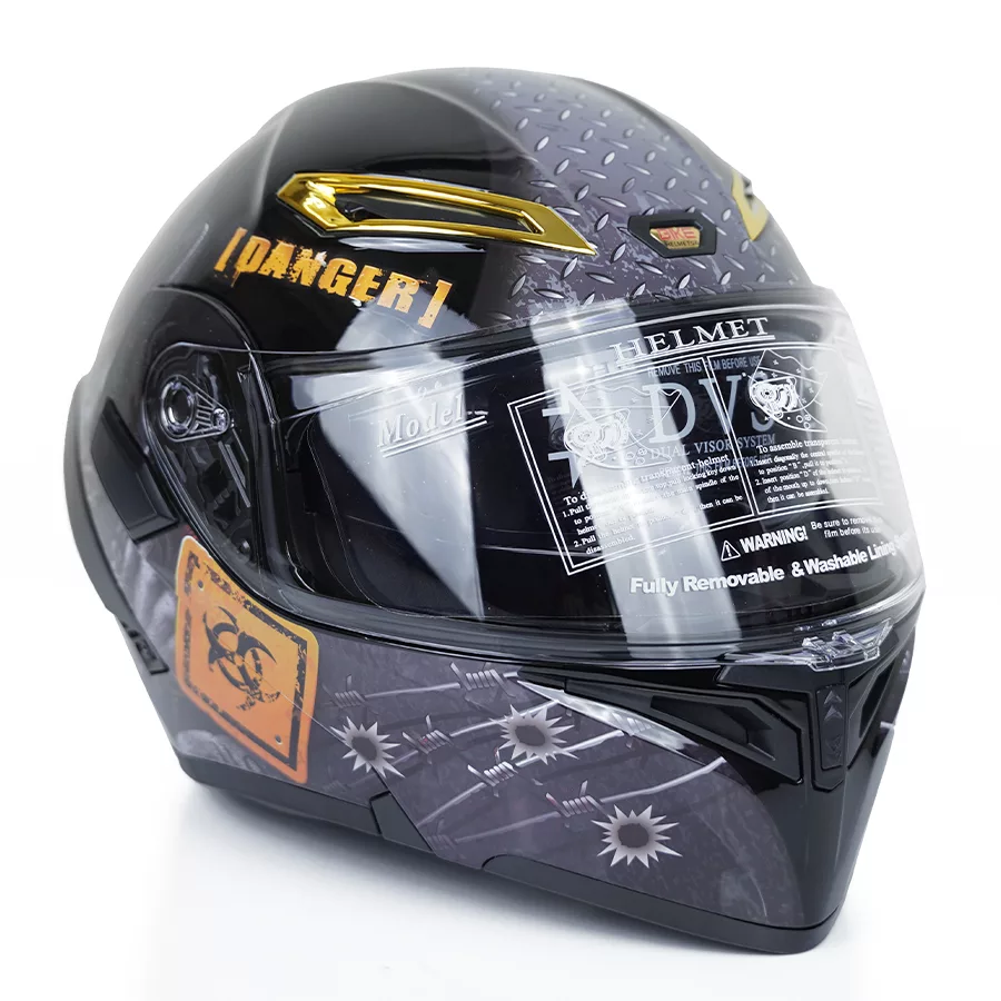 کلاه کاسکت فک متحرک کایک مدل 772 طرح Cat Killer