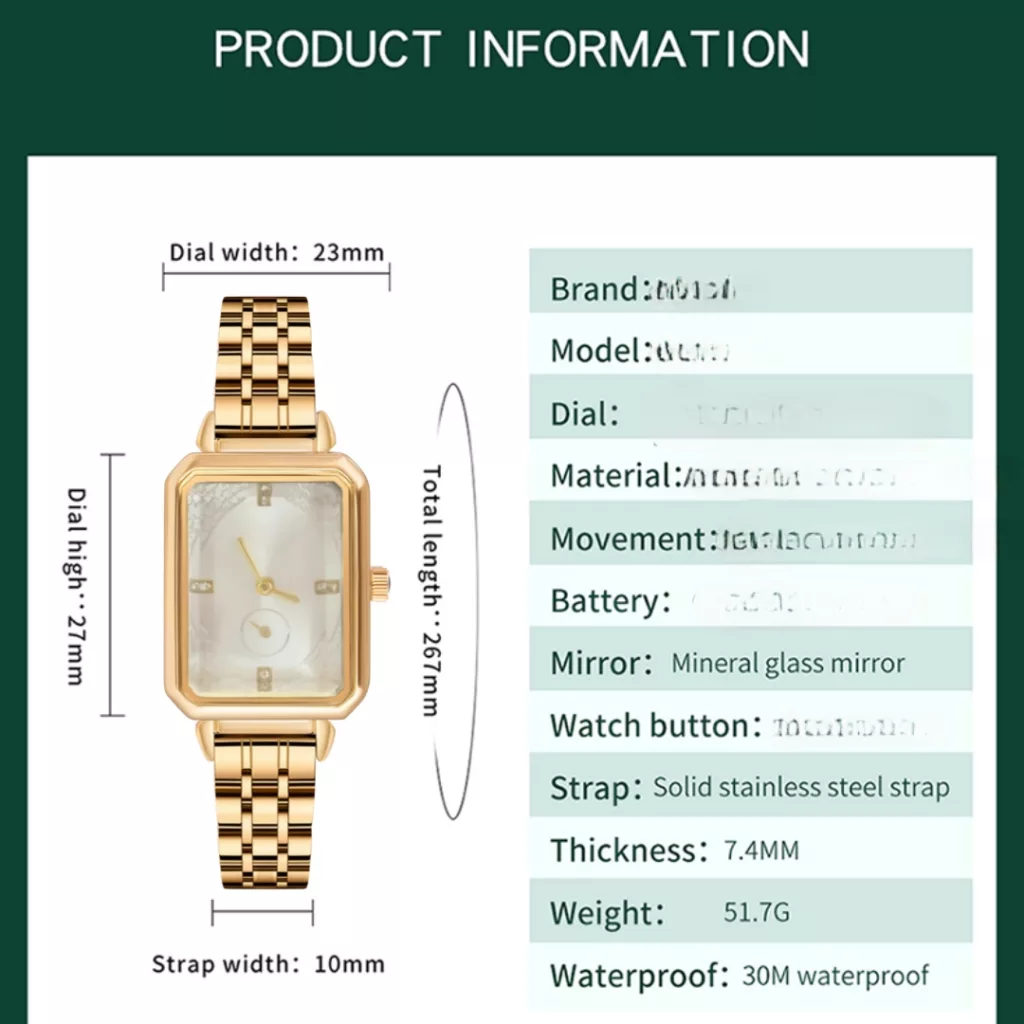 ساعت مچی عقربه‌ای کوارتز زنانه مدل لوکس بند استیل کد ۱