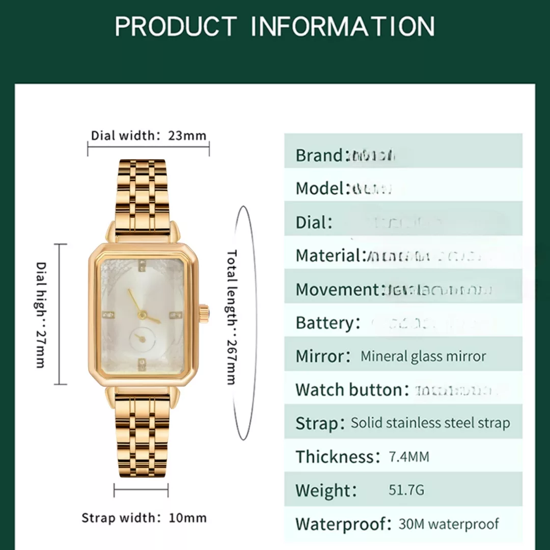 ساعت مچی عقربه‌ای کوارتز زنانه مدل لوکس بند استیل کد ۱