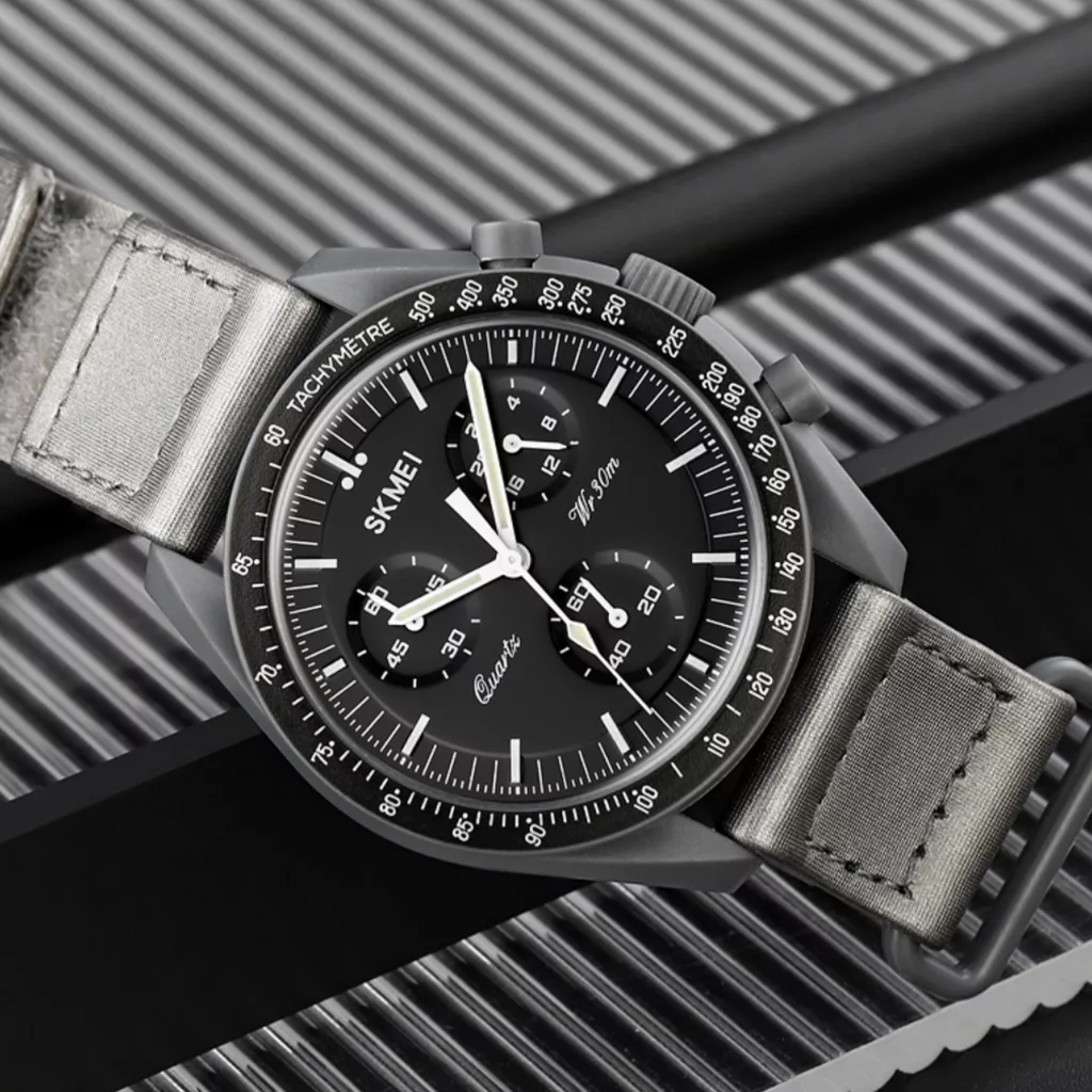 ساعت مچی عقربه ای اسکمی مدل سه موتوره فول تایم کد 1982