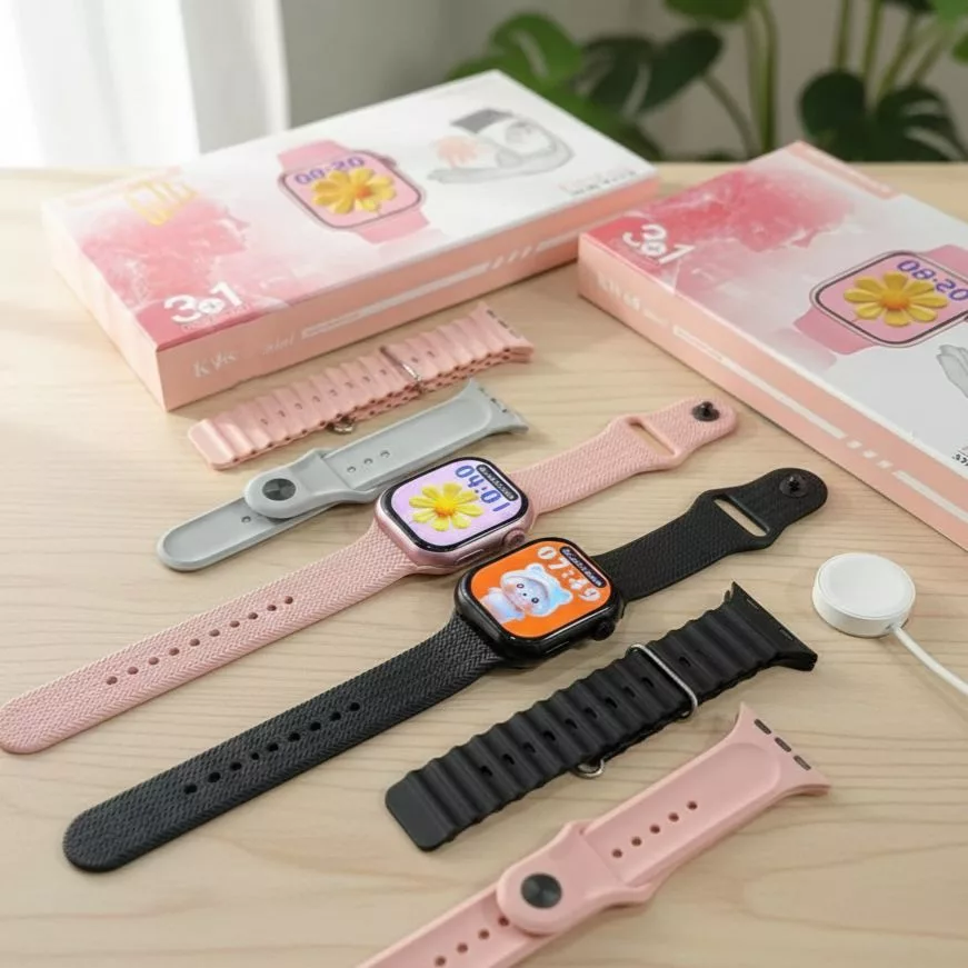 ساعت هوشمند ۴۱ میلی متری ککیو ویر مدل 3+1 MINI با ۳ بند سیلیکونی