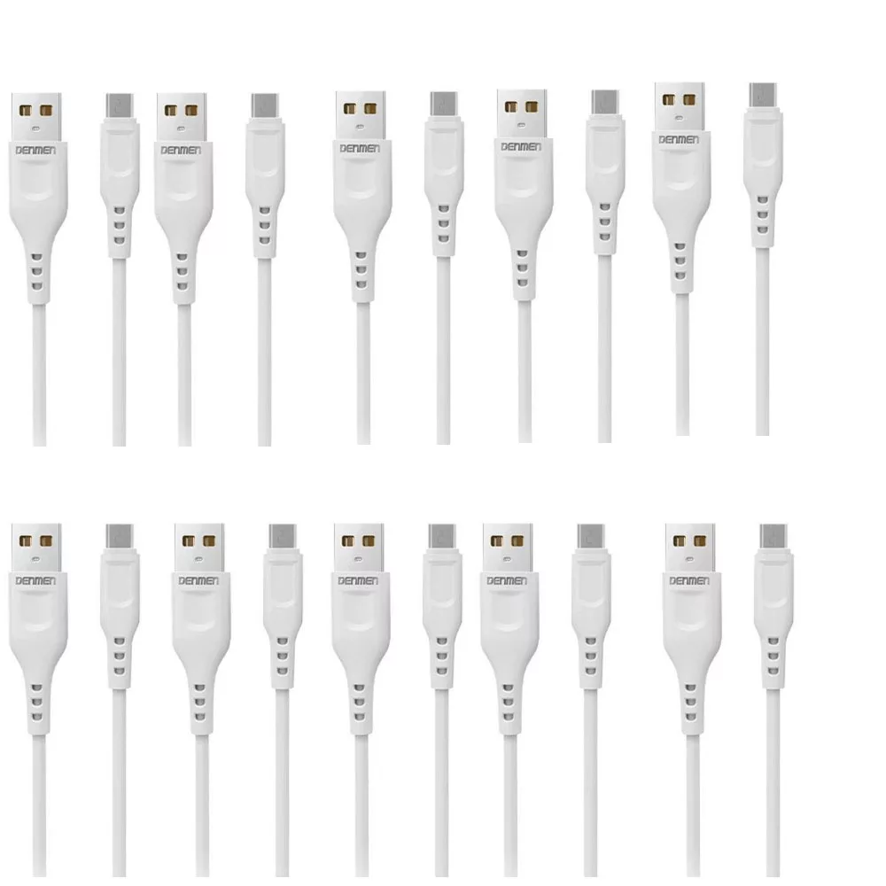 کابل تبدیل USB به microUSB دنمن مدل D01V طول 1 متر بسته 10 عددی