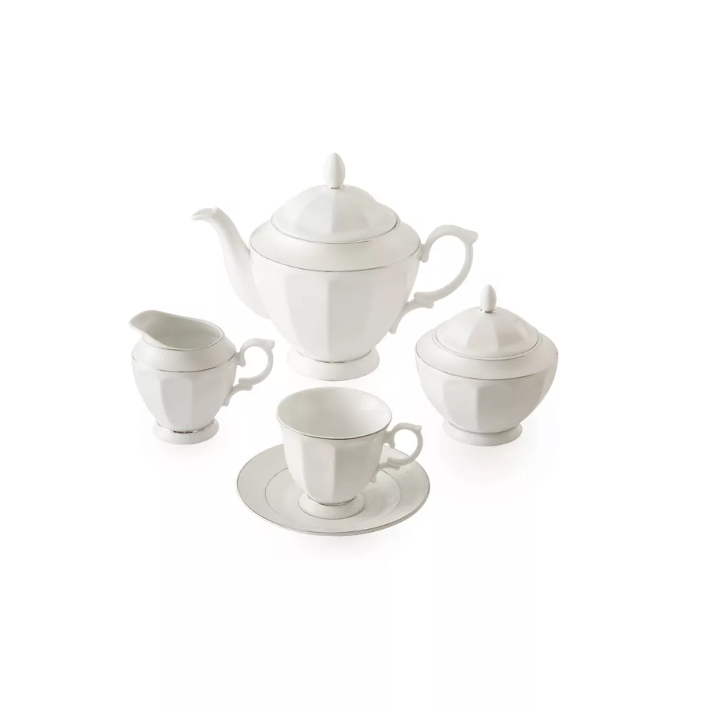 سرویس غذاخوری 103 پارچه چینی زرین ایران سری نئوکلاسیک طرح دلسا درجه عالی