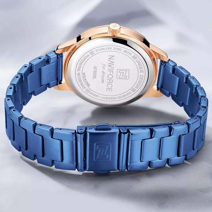 ساعت مچی عقربه ای زنانه نیوی فورس مدل NF5008blu