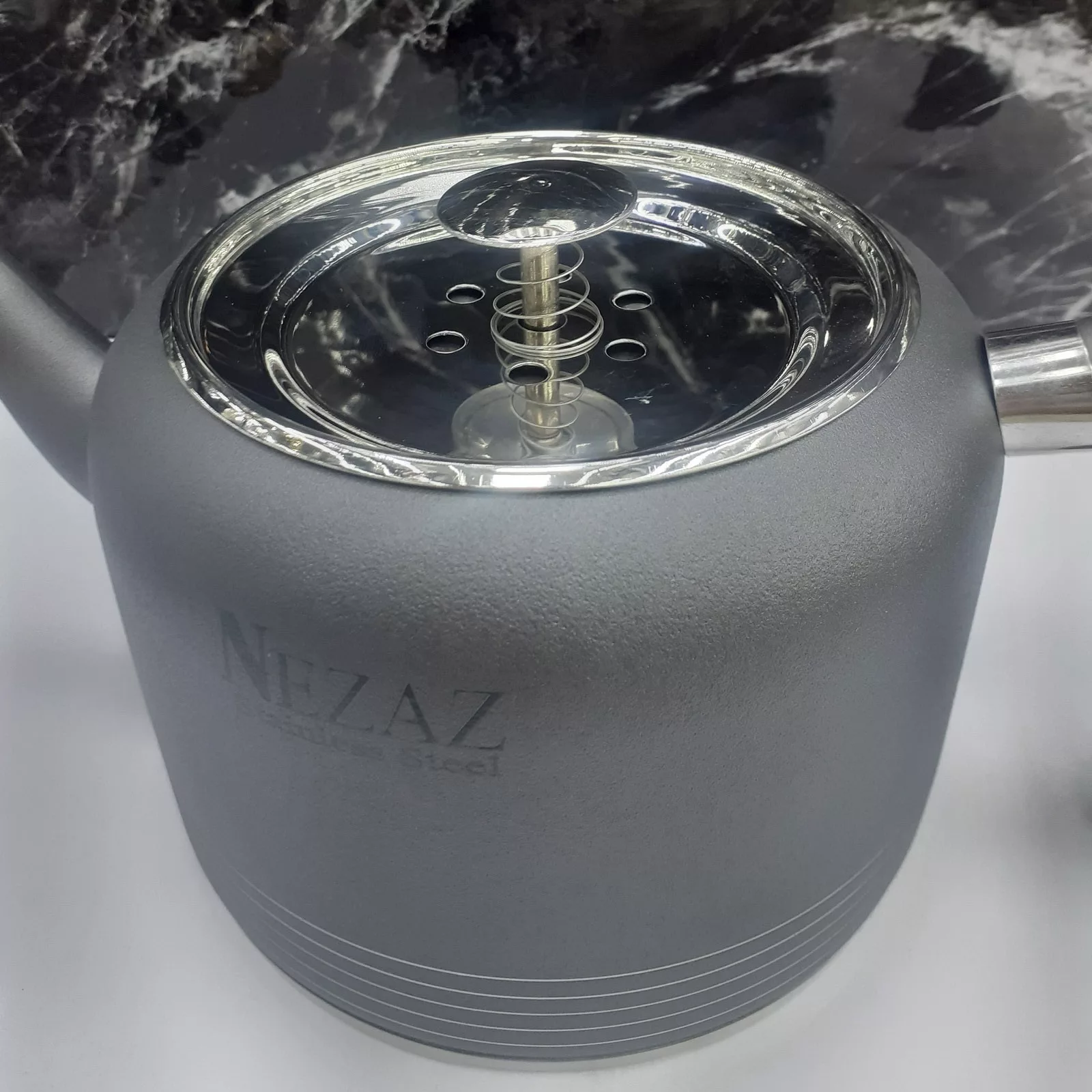 ست کتری و قوری نزاز مدل لوله دار طرح رنگی