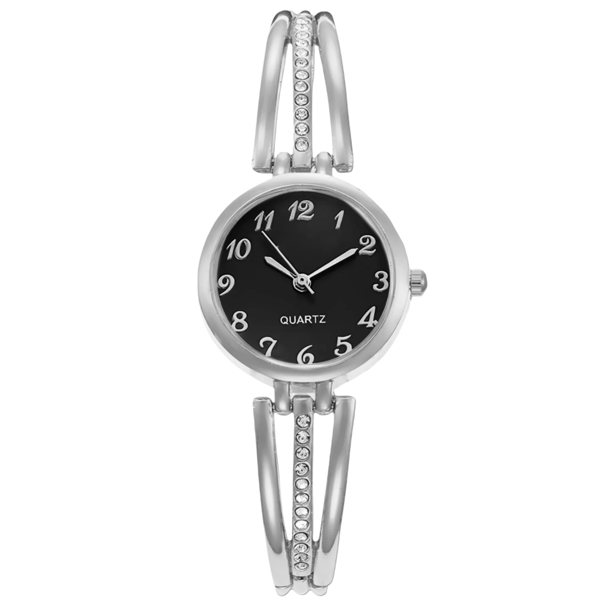 ساعت مچی عقربه‌ای کوارتز زنانه مدل لوکس بند دستبندی کد ۴