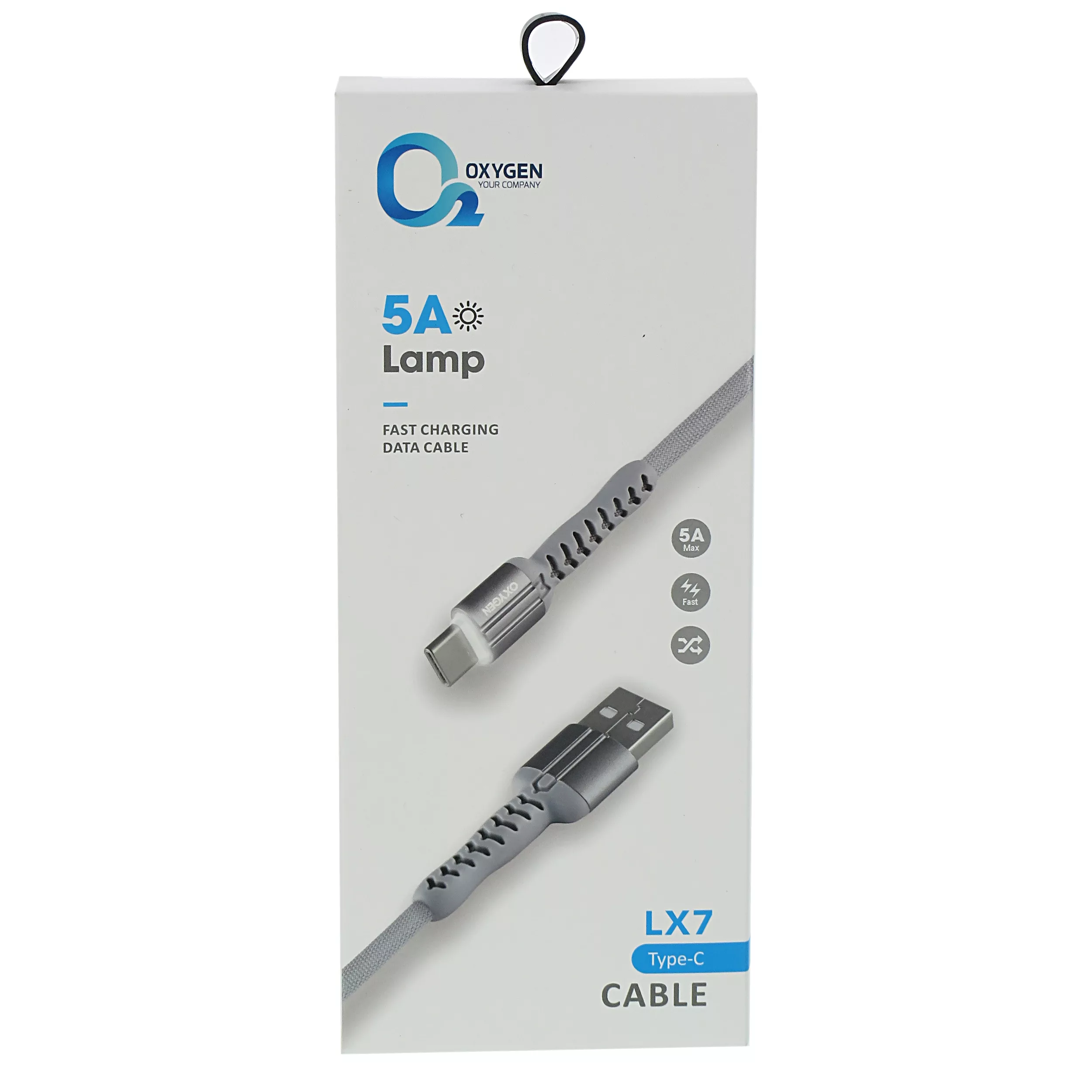 کابل تبدیل USB به USB-c اکسیژن مدل LX7 طول 1 متر