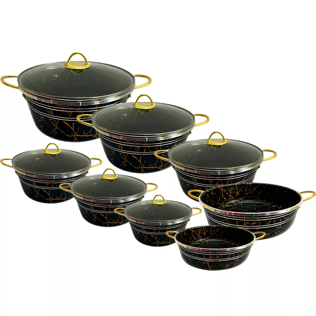 سرویس پخت و پز گرانیتی 14 پارچه دایان مدل ماربل