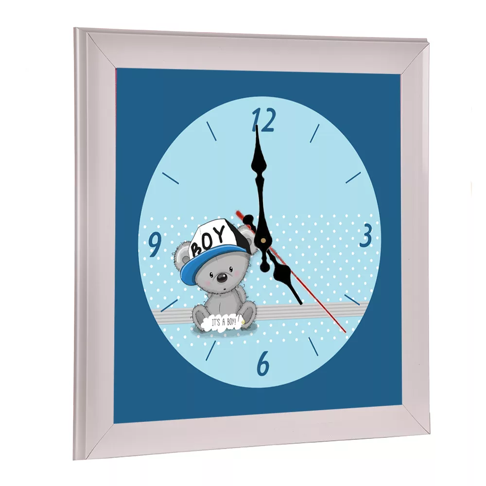 لوستر اتاق کودک مدل خرس نوزاد پسر به همراه ساعت و چراغ رومیزی