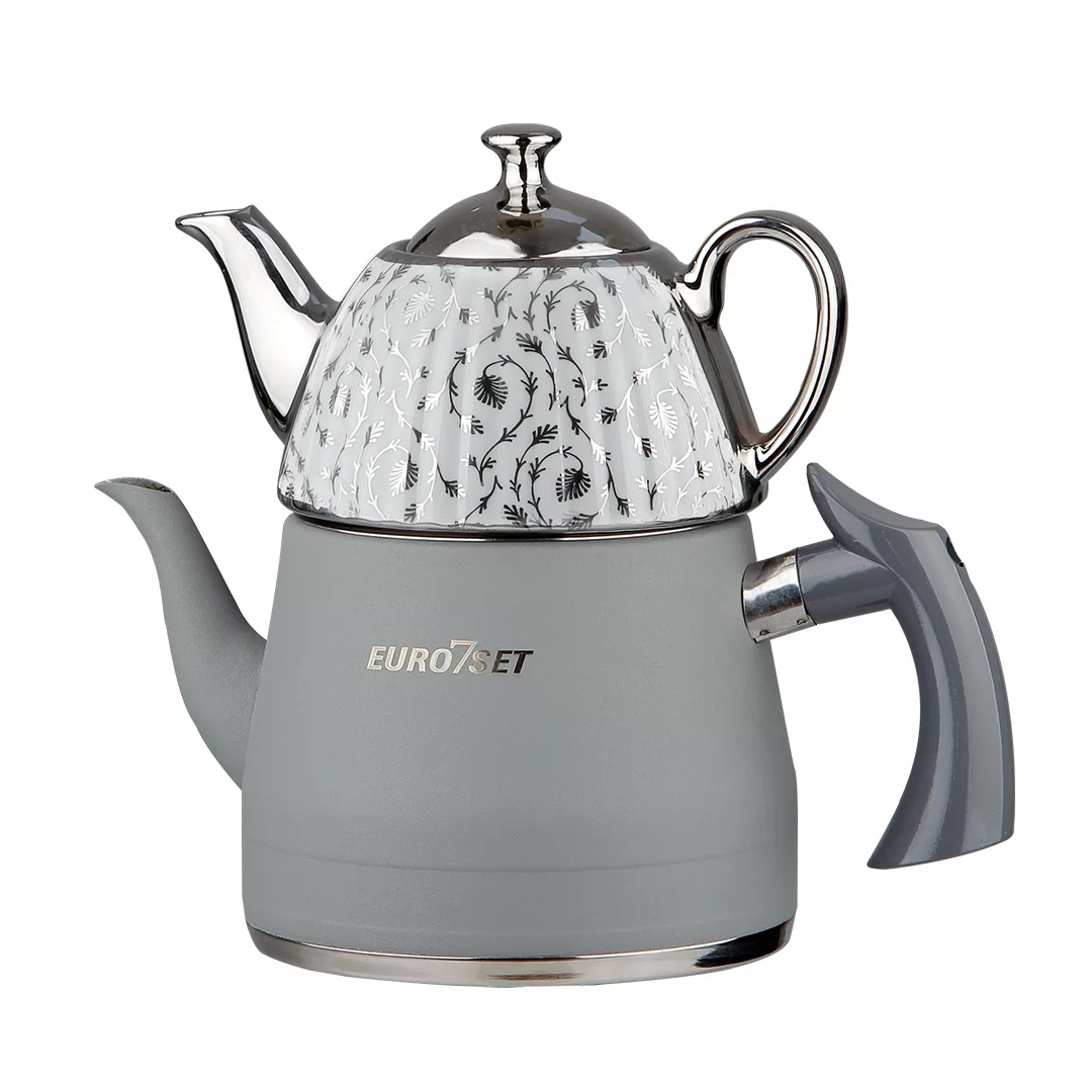 ست کتری و قوری یوروست مدل رنگی کد 2840 گنجایش کتری 3 لیتر گنجایش قوری 1 لیتر