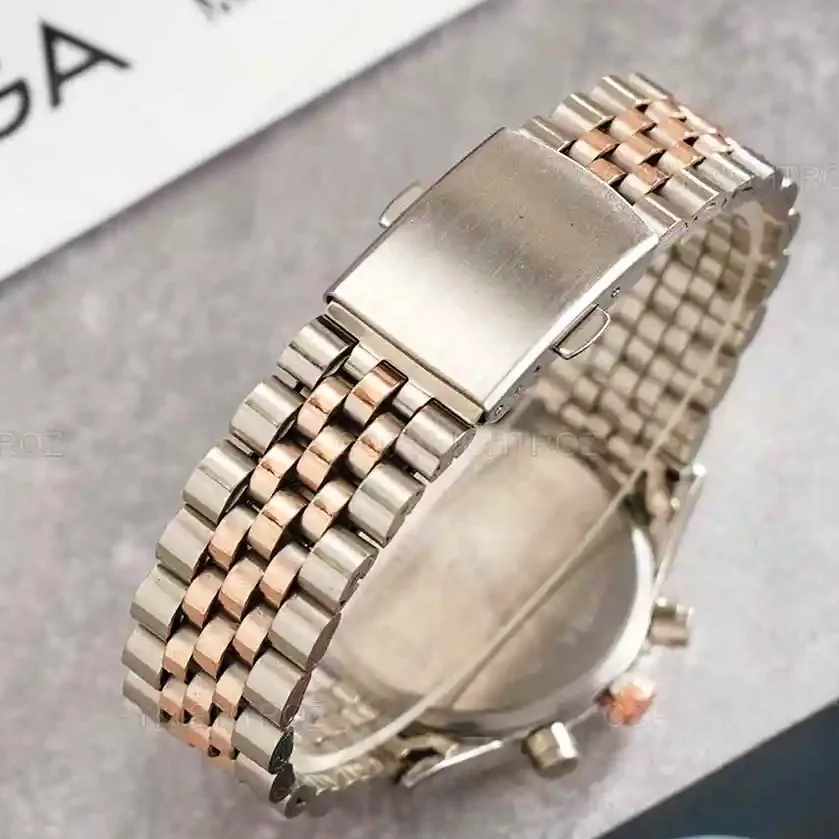 ساعت مچی عقربه ای زنانه مدل تک موتوره صفحه طرحدار بند فلزی کد 4