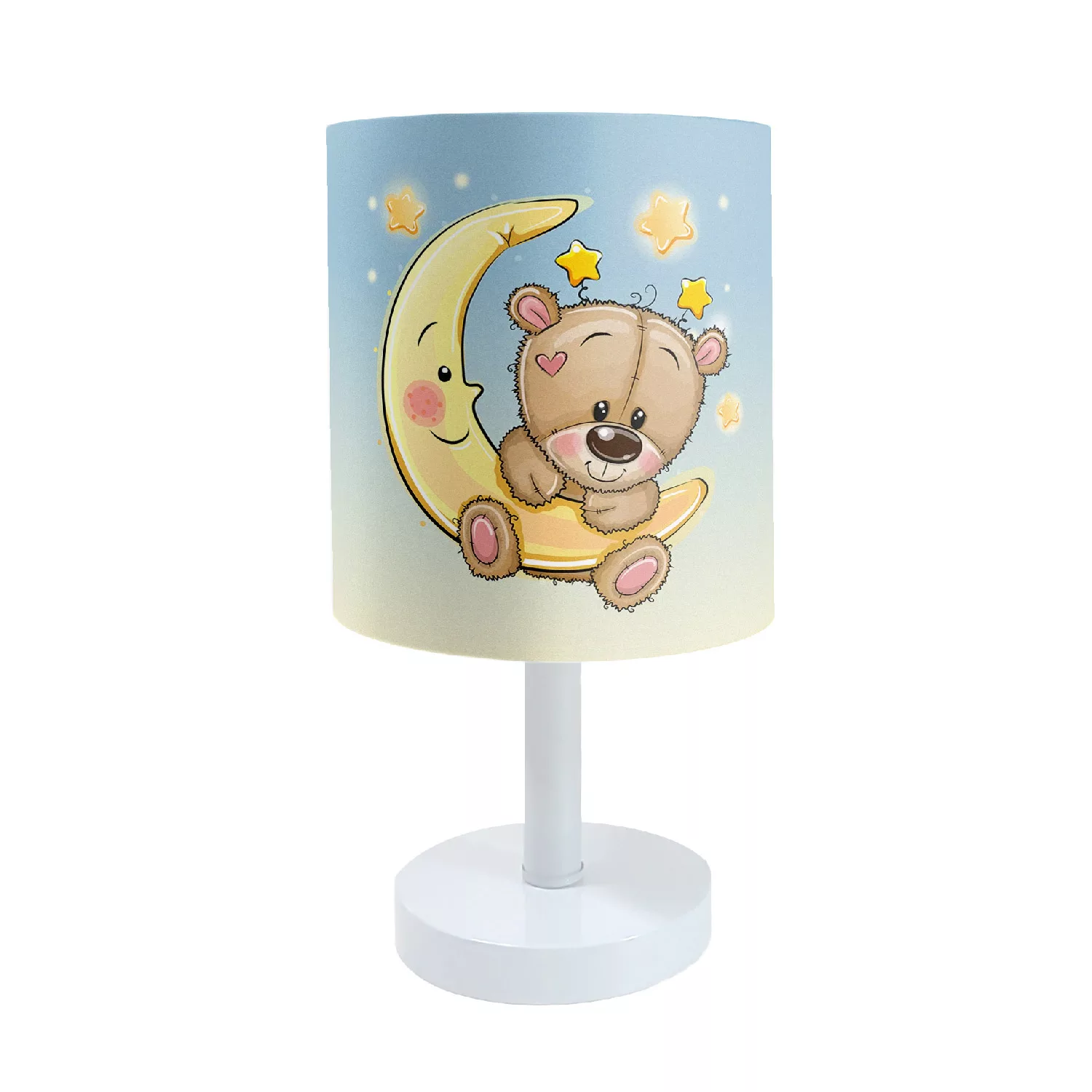 لوستر و آباژور کودک طرح خرس و ماه مدل LBR-SET-002 به همراه ساعت