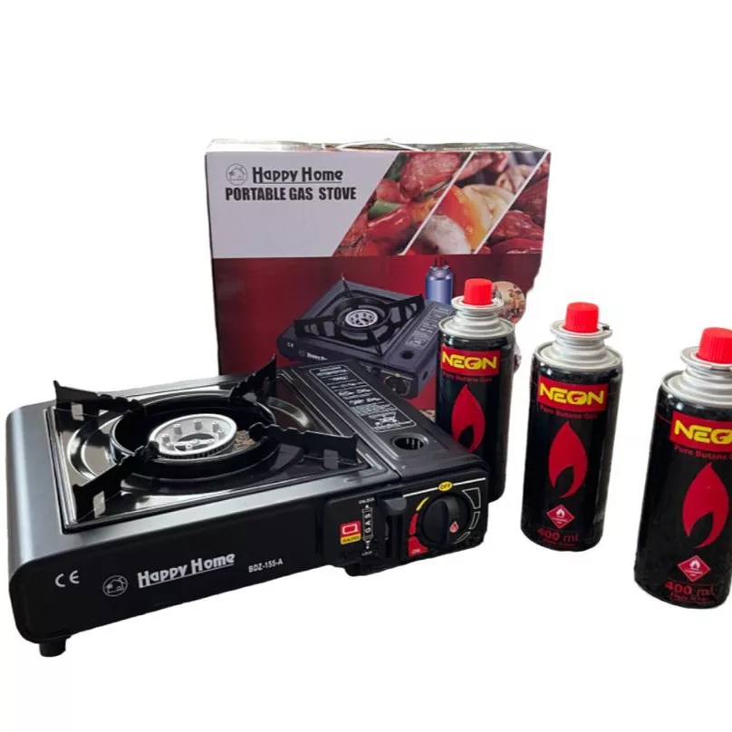 اجاق سفری هپی هوم مدل BDZ 155a به همراه کپسول گاز بسته دو عددی