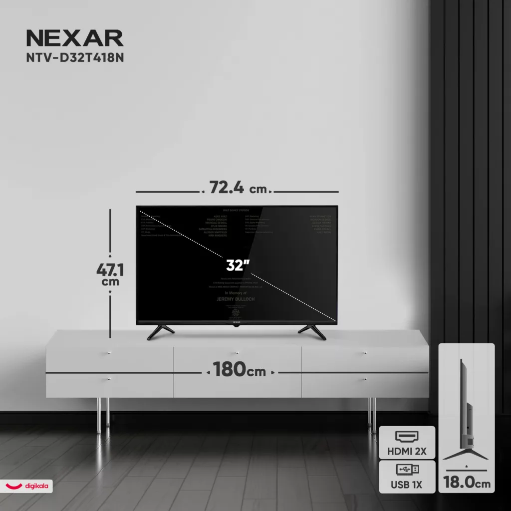 تلویزیون 32 اینچ ال ای دی نکسار مدل NTV-D32T418N