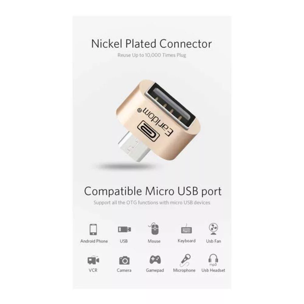 مبدل OTG USB به microUSB ارلدام مدل ET-OT01