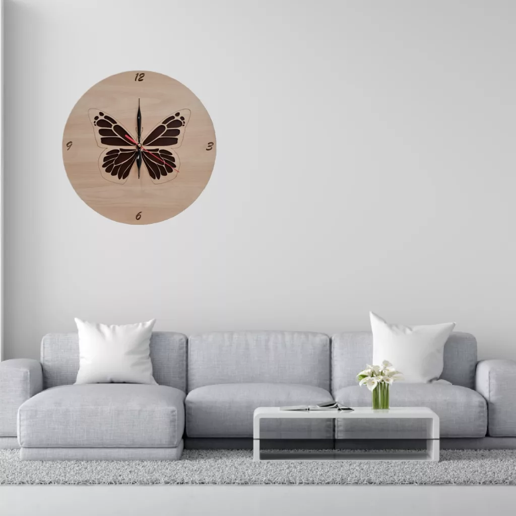 ساعت دیواری طرح پروانه مدل ZC-04