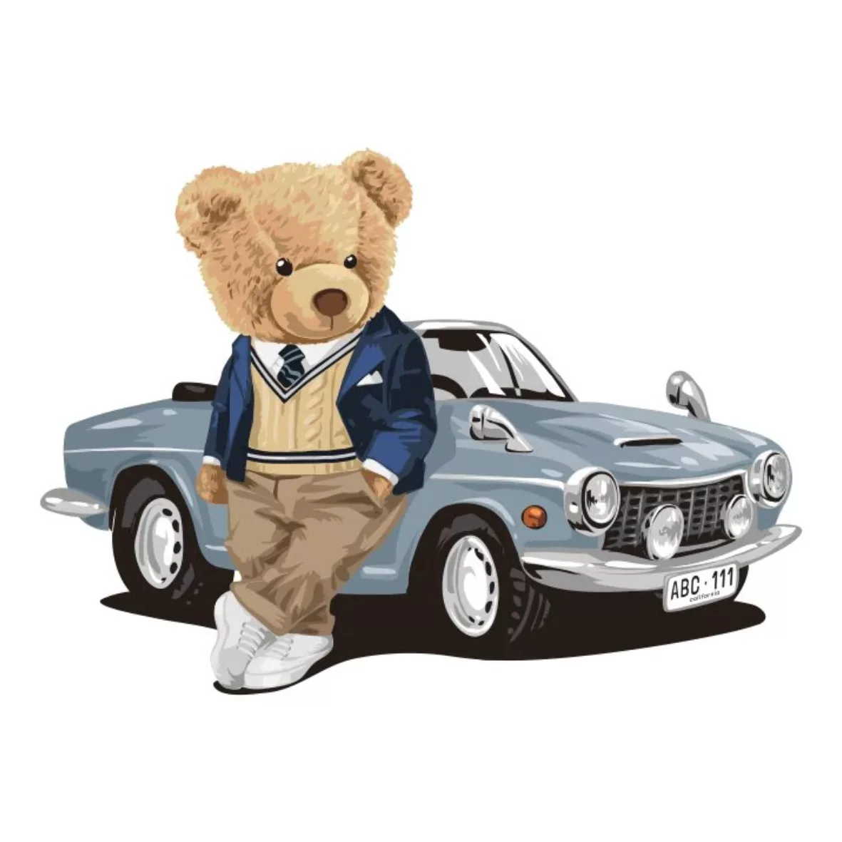 چراغ خواب اتاق کودک مدل خرس و ماشین LU099