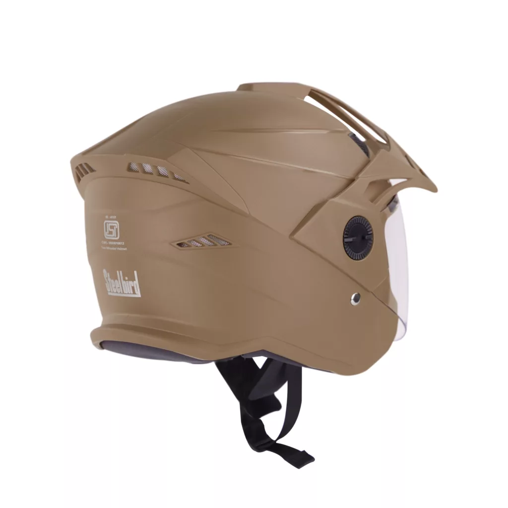 کلاه کاسکت بدون چانه استیل برد مدل AVA 23 Desert