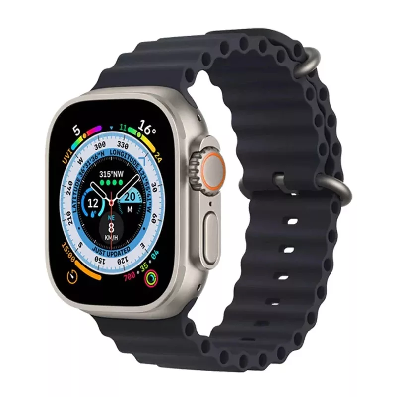 ساعت هوشمند مدل اولترا T1000 دارای قابلیت های قابلیت مکالمه مستقیم، قابلیت مکالمه از طریق بلوتوث، ضد آب بند سیلیکون