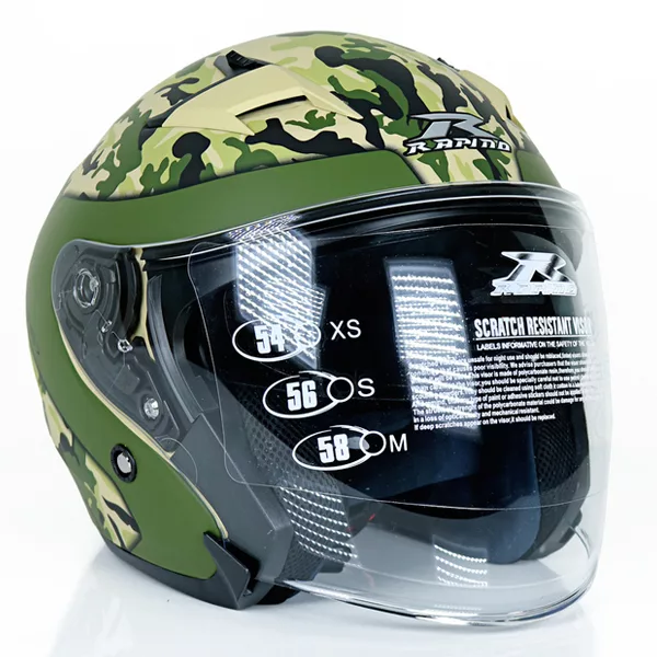 کلاه کاسکت راپیدو مدل بدون فک عینکدار کد 878