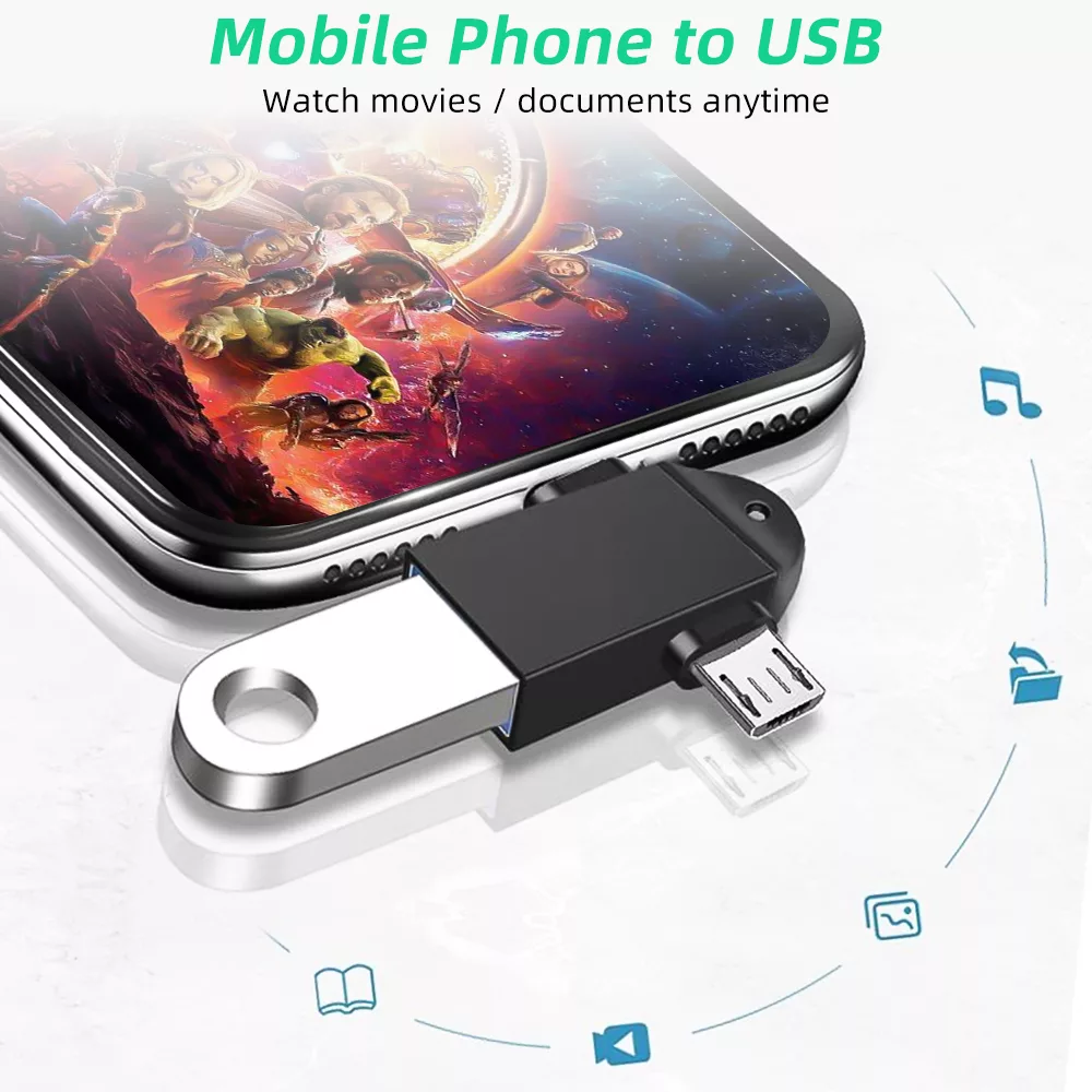 مبدل USB 3.0 به USB-C / MicroUSB مدل OTG-ACM102