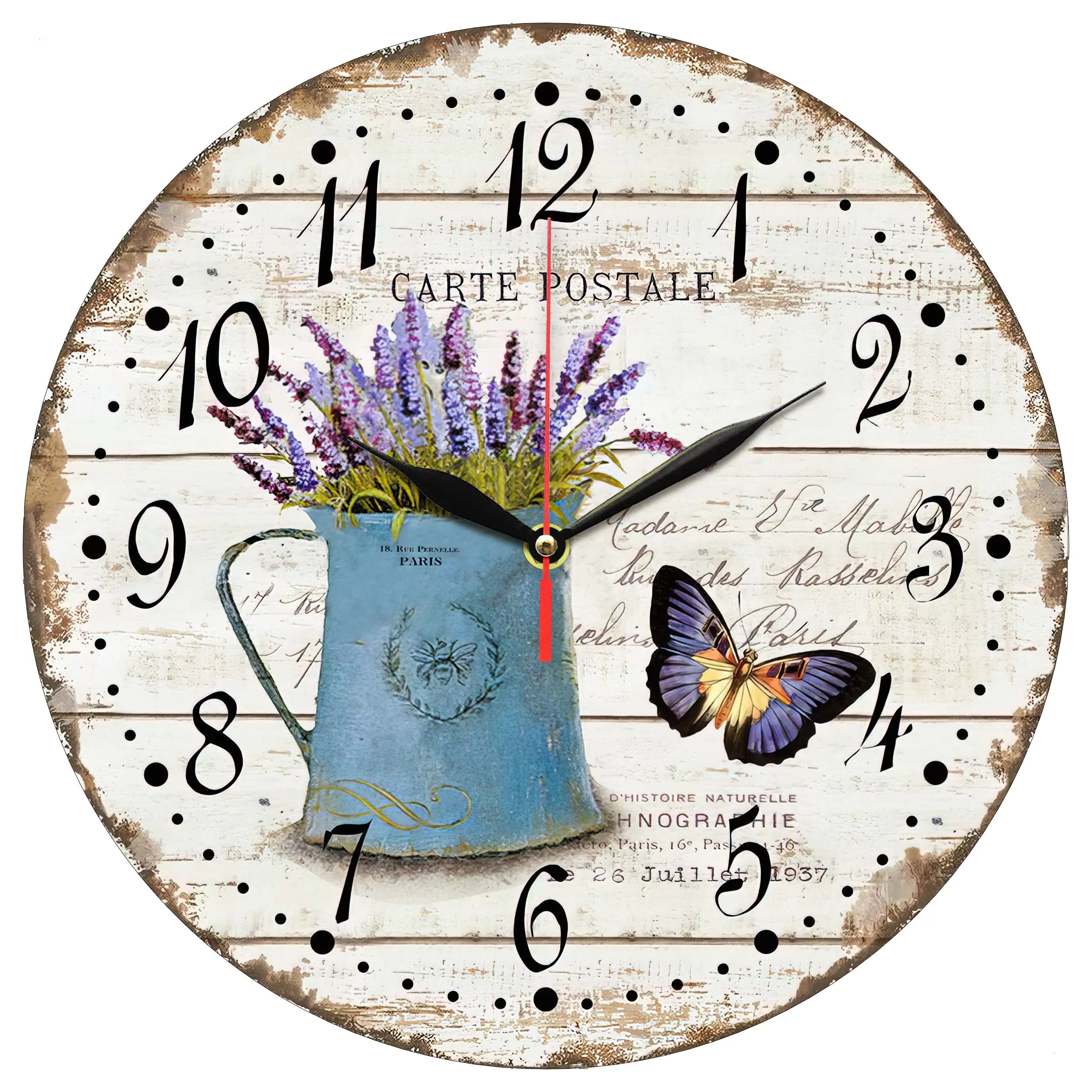 ساعت دیواری مدل 1095 طرح گل و پروانه ساعت دیواری مدل 1095 طرح گل و پروانه