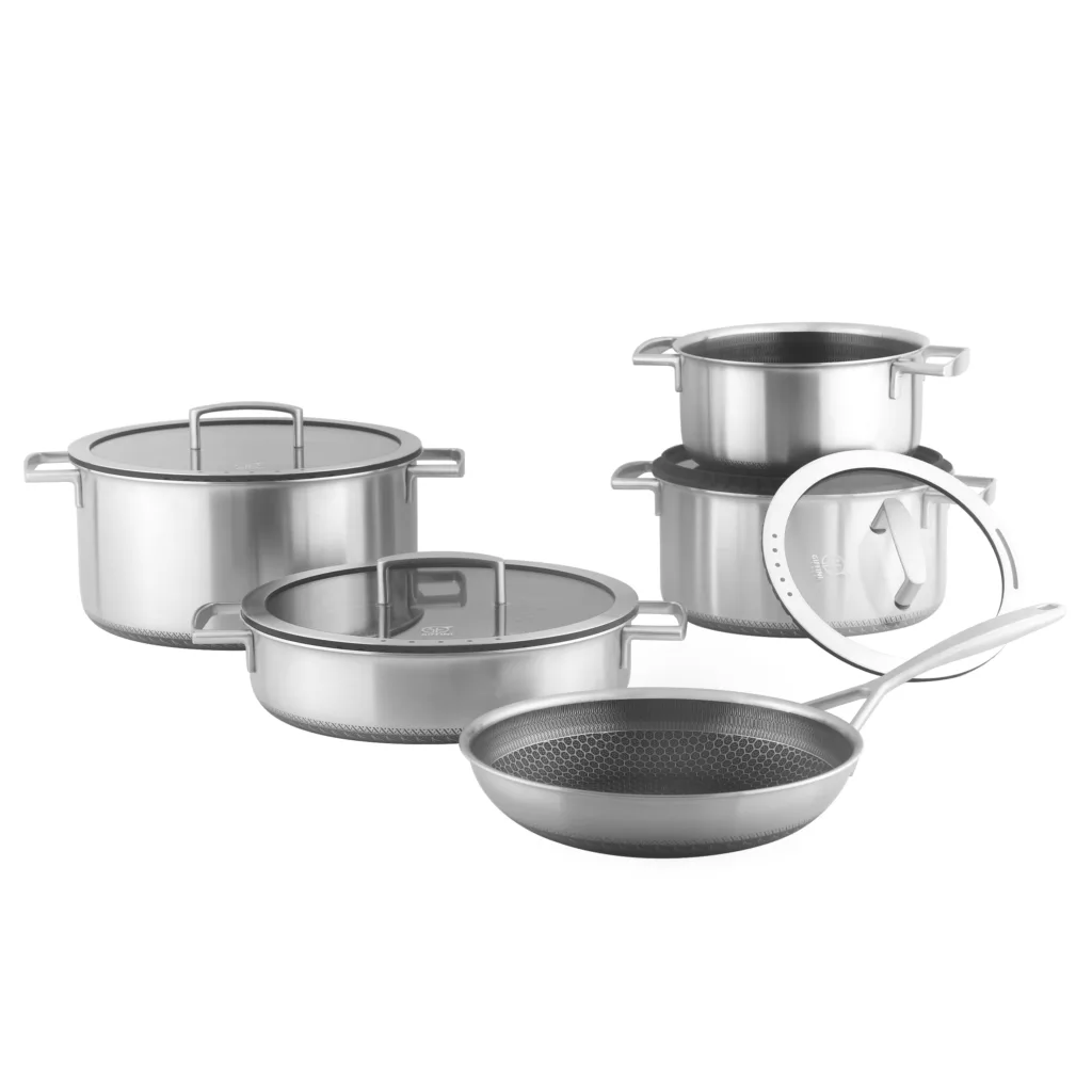 سرویس پخت و پز 9 پارچه استیل جی فی نی مدل G-01