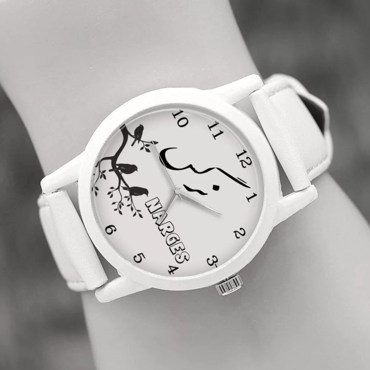 ساعت مچی عقربه ای زنانه طرح نرگس کد LF3115