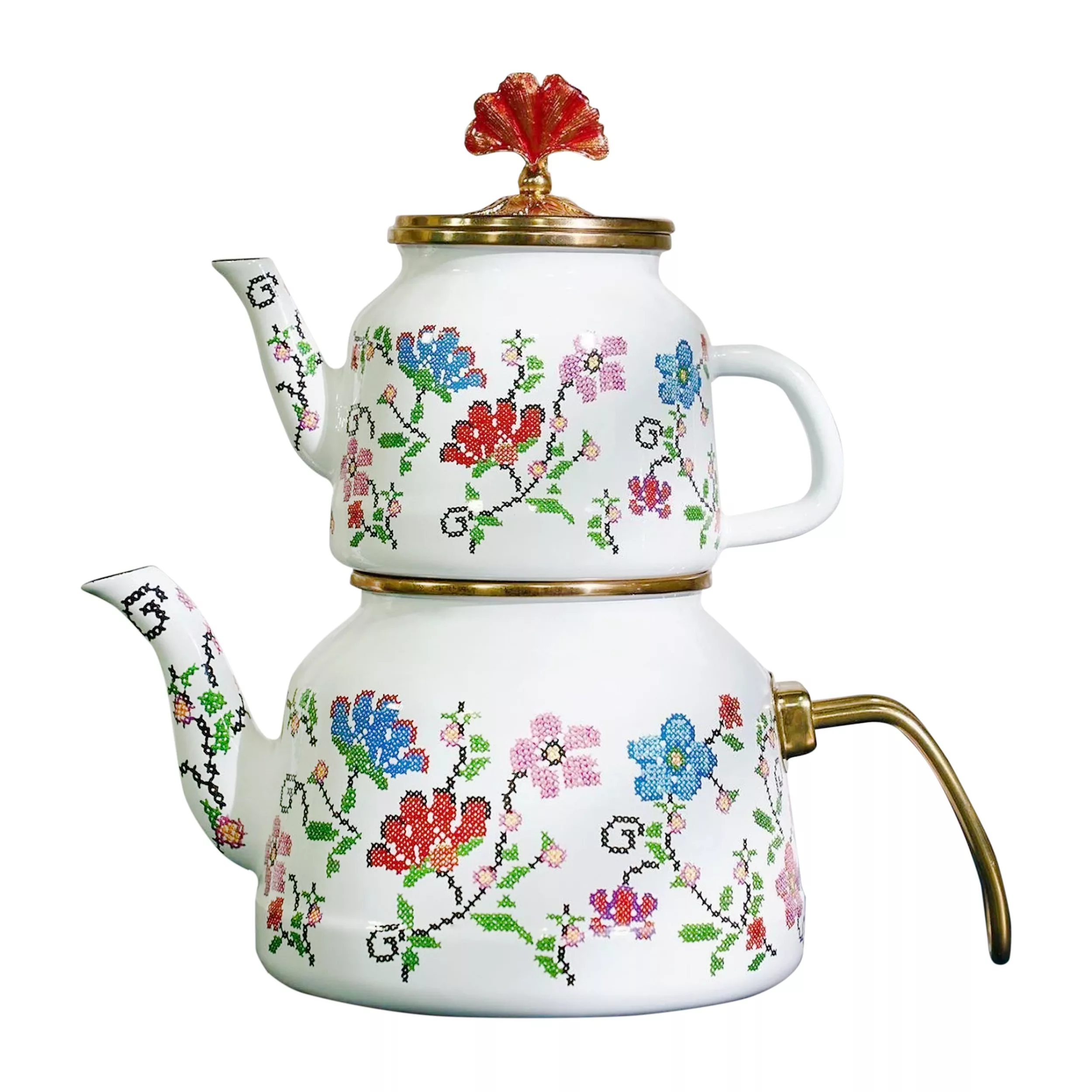 کتری و قوری میس بتی مدل Piraye9784 گنجایش کتری 2.5 لیتر گنجایش قوری 1.1 لیتر