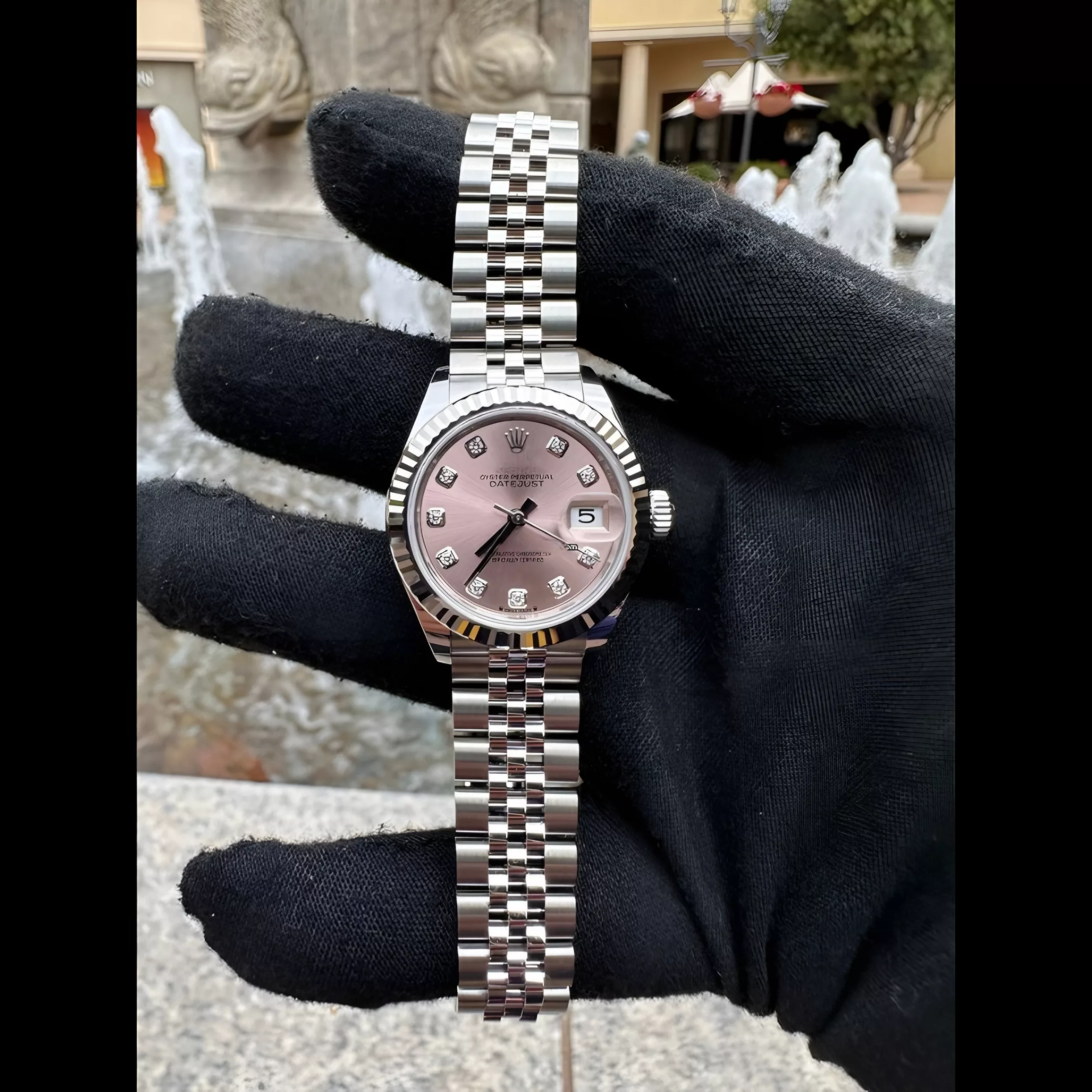 ساعت مچی عقربه‌ای کوارتز زنانه مدل دیت جاست بند فلزی تقویم دار کد ۱