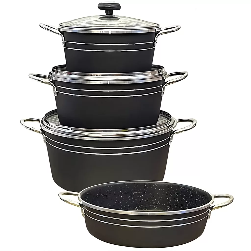 سرویس قابلمه و تابه گرانیتی 7 پارچه مدل Geranita