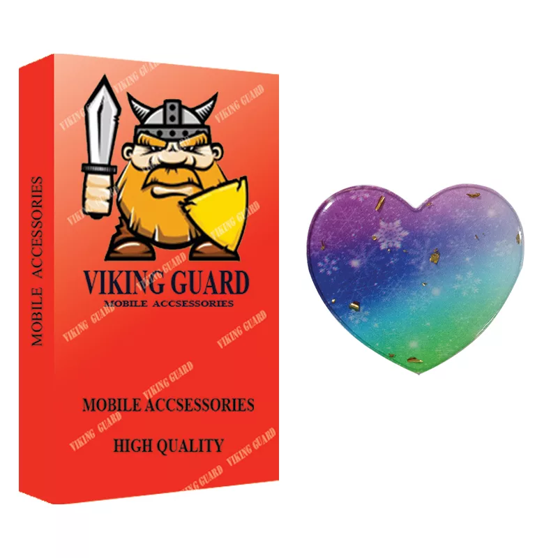 پایه نگهدارنده گوشی موبایل پاپ سوکت وایکینگ گارد مدل قلب طرح رنگین