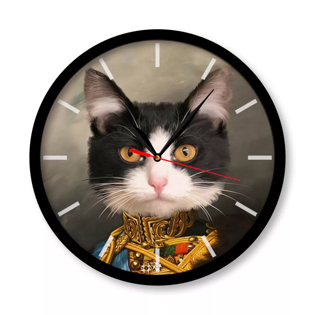 ساعت دیواری مدل گربه کد 3312