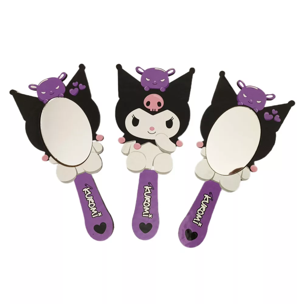 آینه آرایشی دسته دار مدل کرومی کد 20