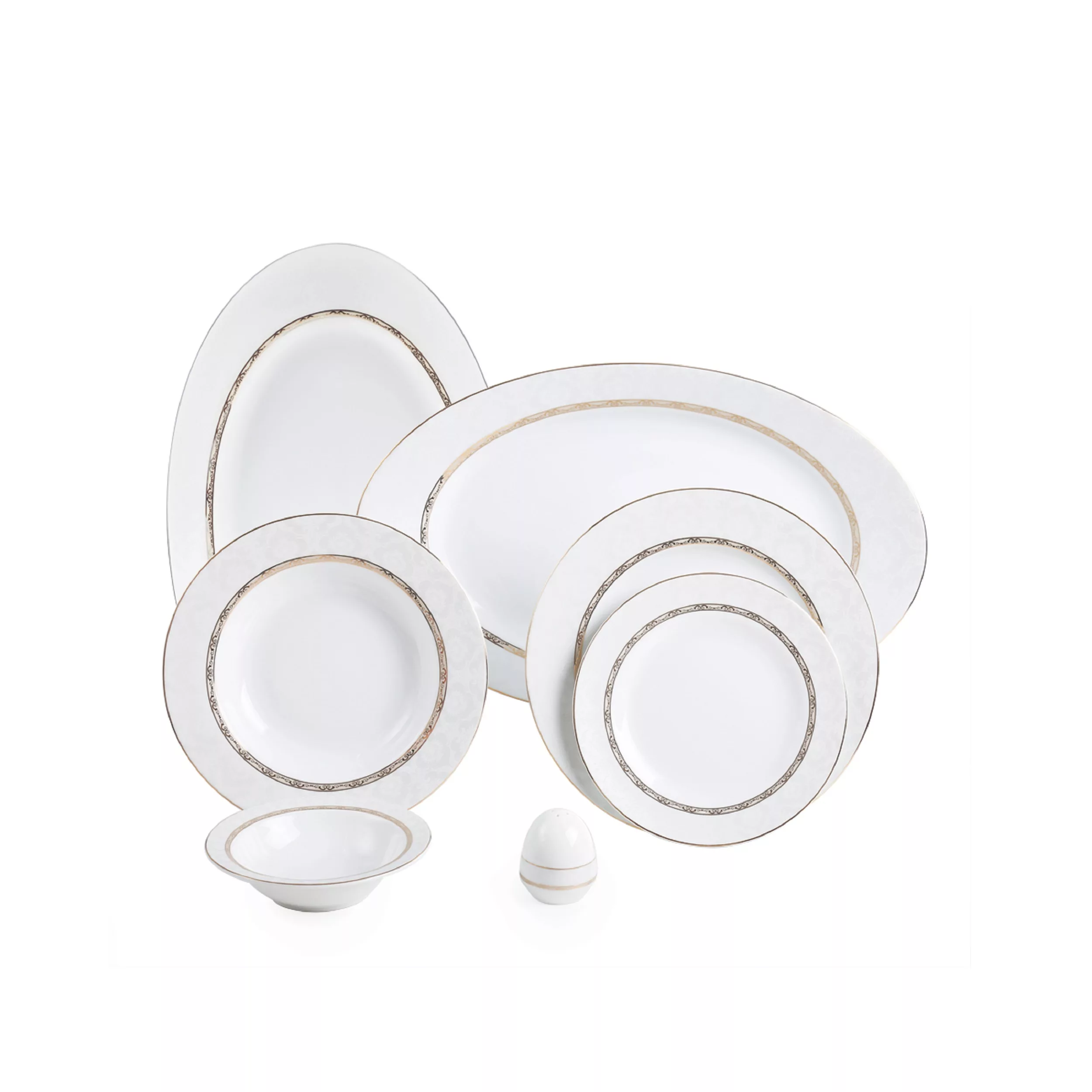 سرویس غذاخوری 28 پارچه چینی زرین ایران مدل ایتالیا اف هدیه درجه 3