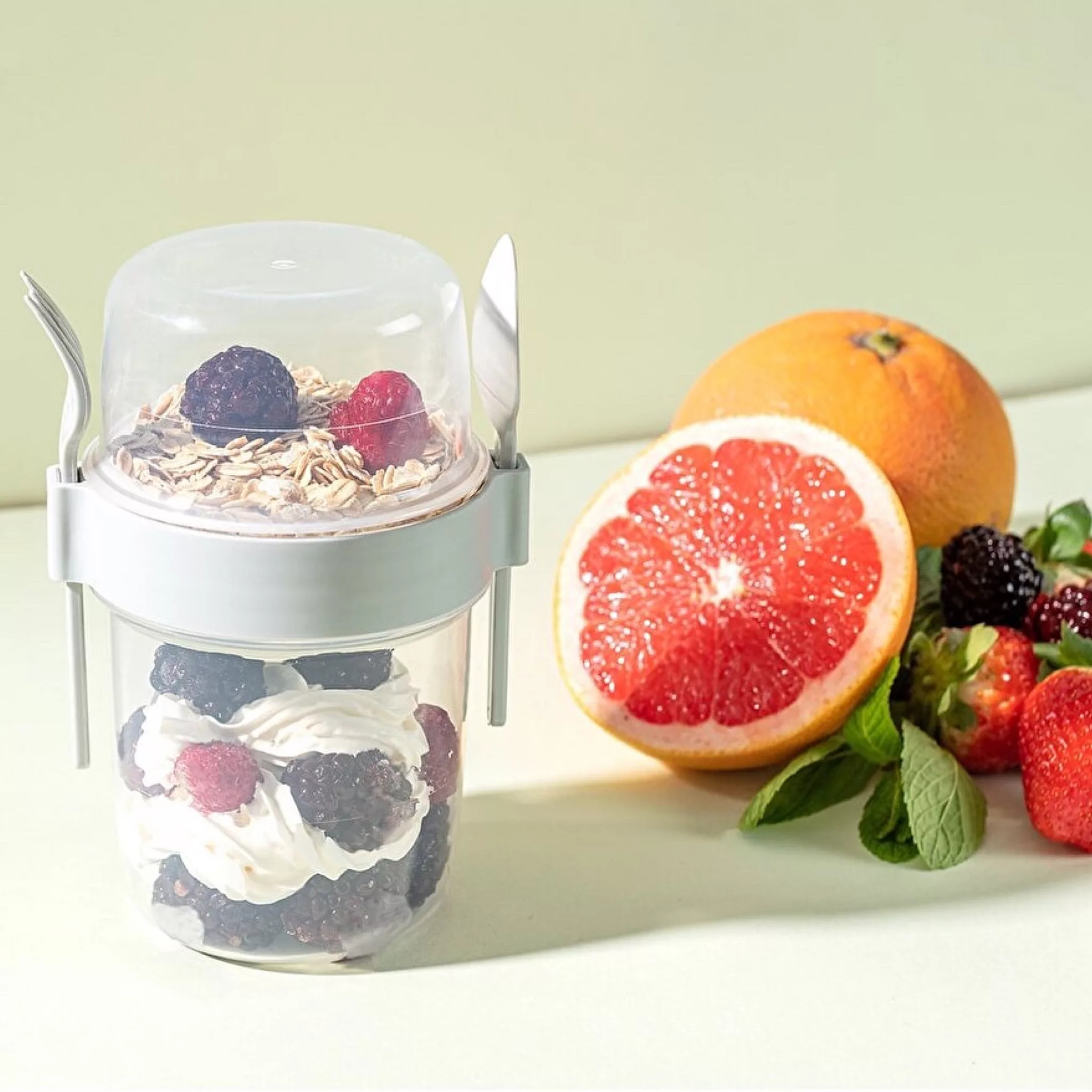 ظرف نگهدارنده غذا مادام کوکو مدل 01 به همراه قاشق و چنگال