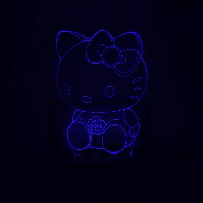 چراغ خواب اتاق کودک طرح کیتی مدل دیواری