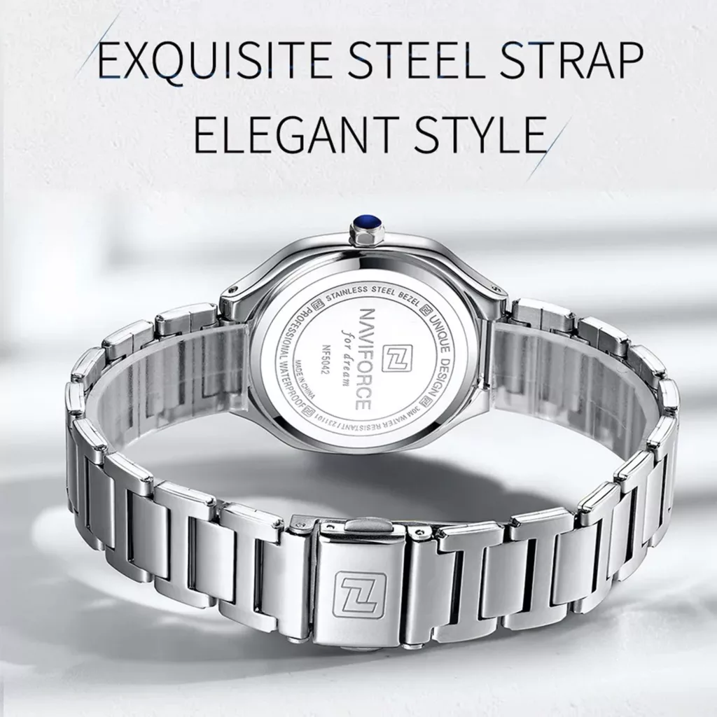 ساعت مچی عقربه ای زنانه نیوی فورس مدل NF5042SBS